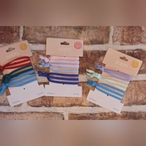 SOPHI Fashion Multi-color Flat Hair Elastics (3pcs) -27 Pack Bundle